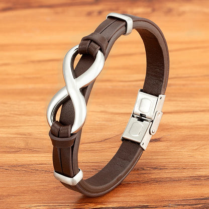 Infinity Bond Leather Wrap Bracelet