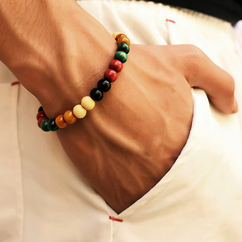 Lava Stone Chakra Arrow Bracelet