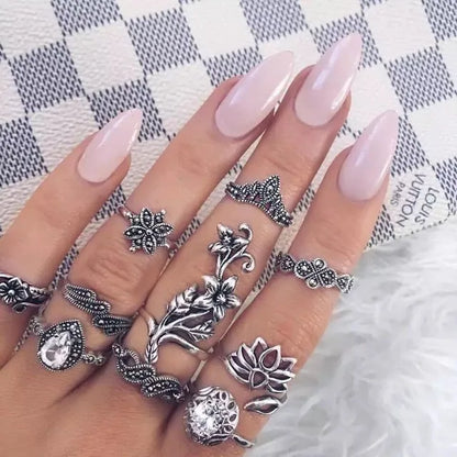 Bohemian Style Midi Ring Set