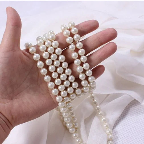 Elegant Pearl Sweater Necklace