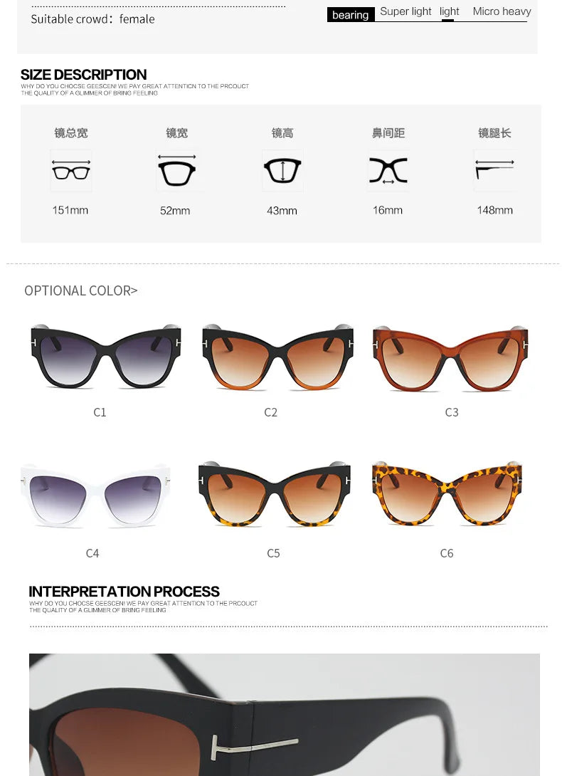 Cat Eye Design Sunglasses