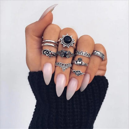 Bohemian Style Midi Ring Set