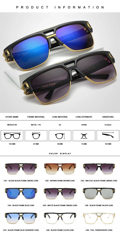 Men's Square Designer Sunglass