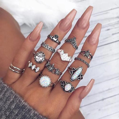 Bohemian Style Midi Ring Set