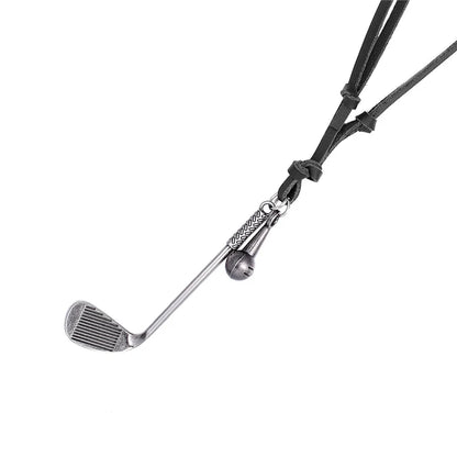 Vintage Leather Charm Necklace