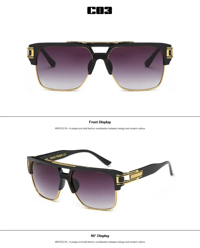 Men's Square Designer Sunglass