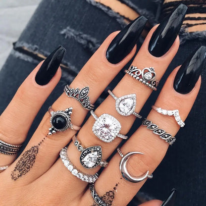 Bohemian Style Midi Ring Set