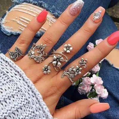 Bohemian Style Midi Ring Set