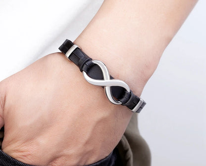 Infinity Bond Leather Wrap Bracelet