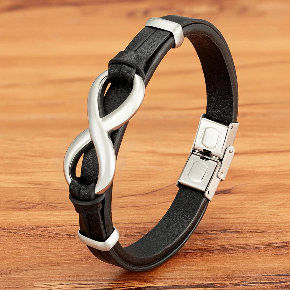 Infinity Bond Leather Wrap Bracelet