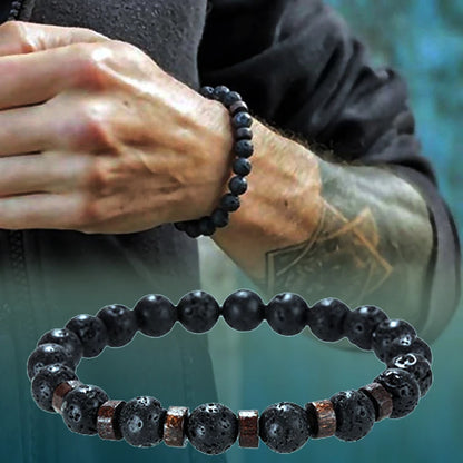 Lava Stone Chakra Arrow Bracelet