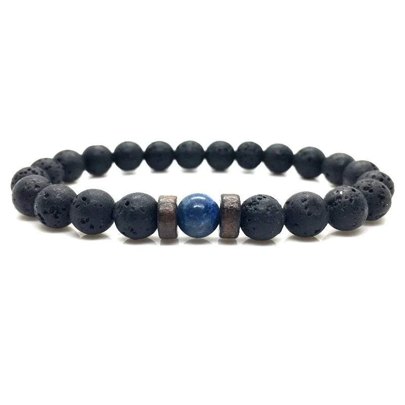 Lava Stone Chakra Arrow Bracelet