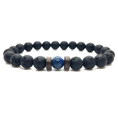 Lava Stone Chakra Arrow Bracelet