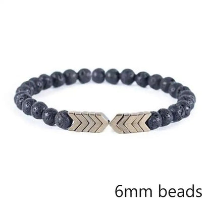 Lava Stone Chakra Arrow Bracelet