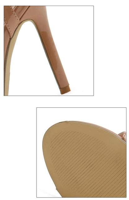 High-Quality Chain Ankle Strap Heels