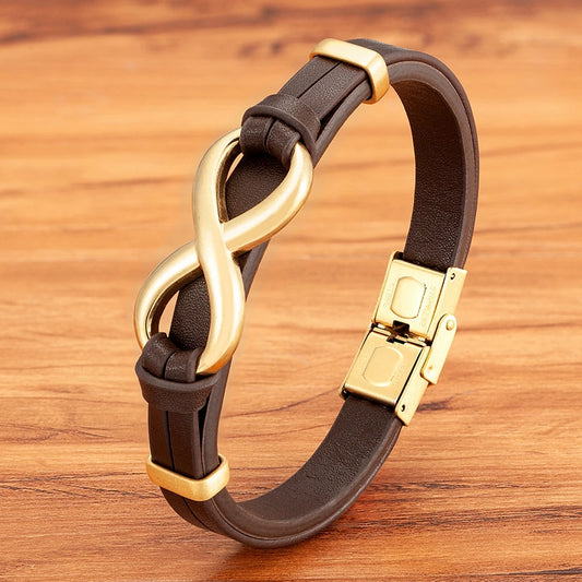 Infinity Bond Leather Wrap Bracelet