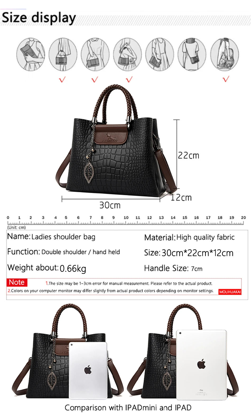 Luxury Designer Tote Handbag