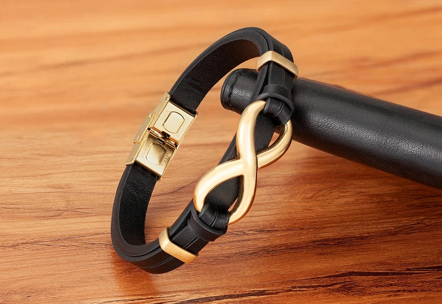 Infinity Bond Leather Wrap Bracelet