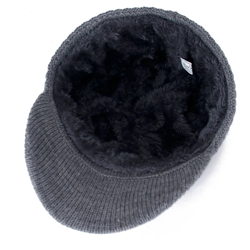 Unisex Fur Lined Beanie Caps