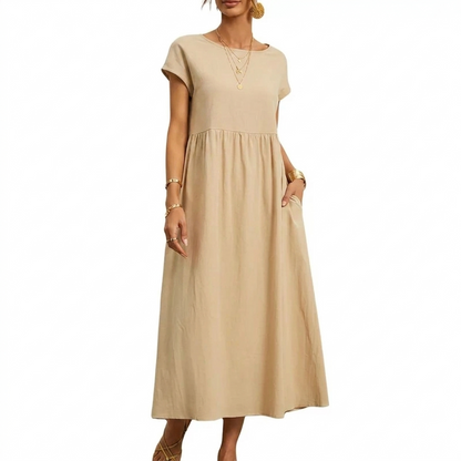 Elegant Summer Linen Dress