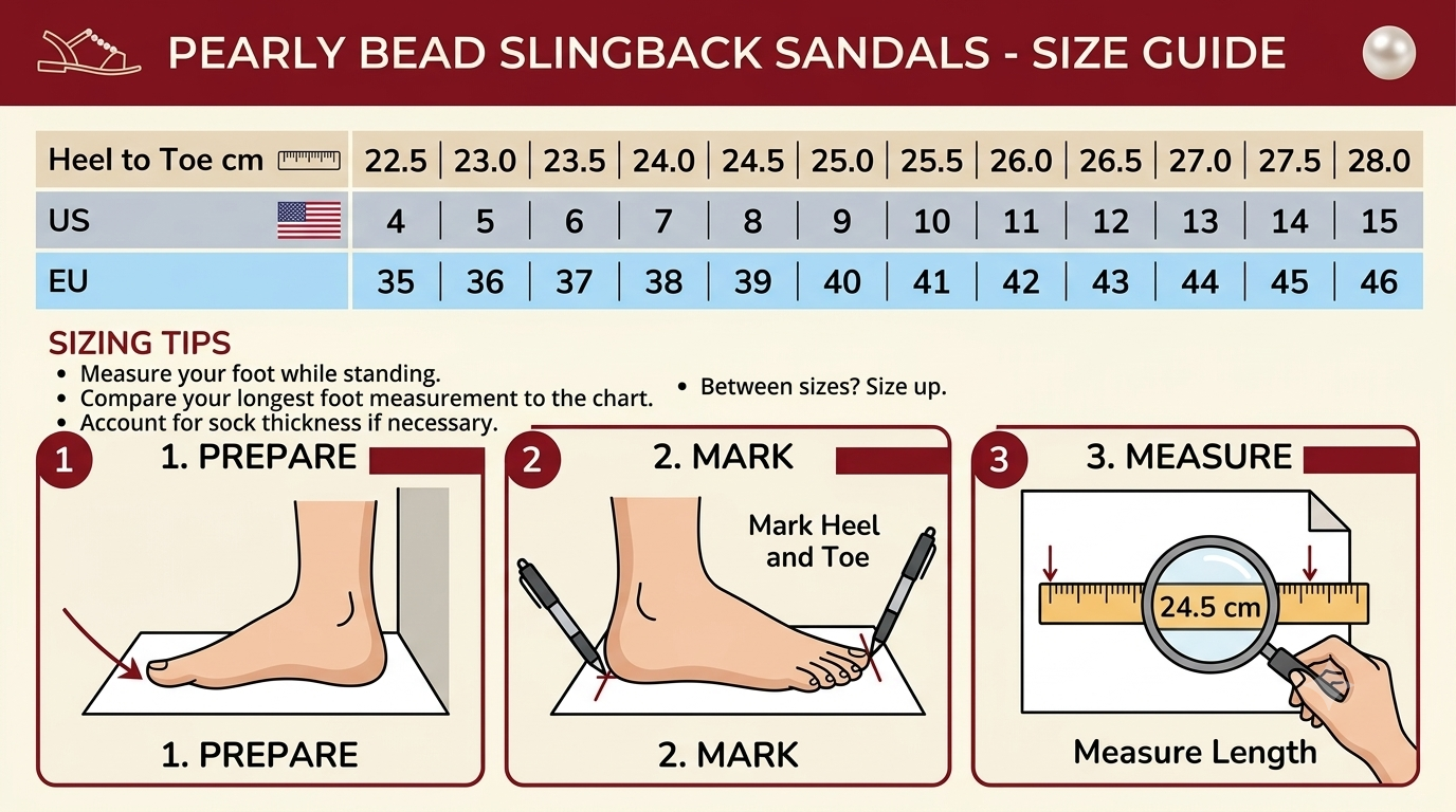 Pearly Bead Slingback Sandals