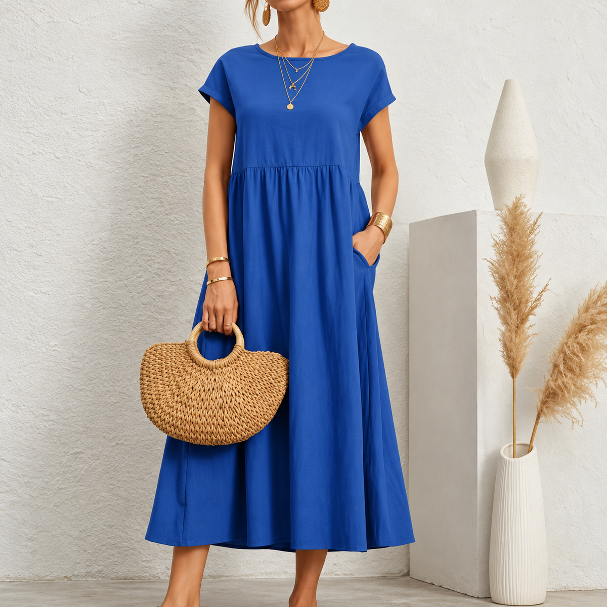 Elegant Summer Linen Dress