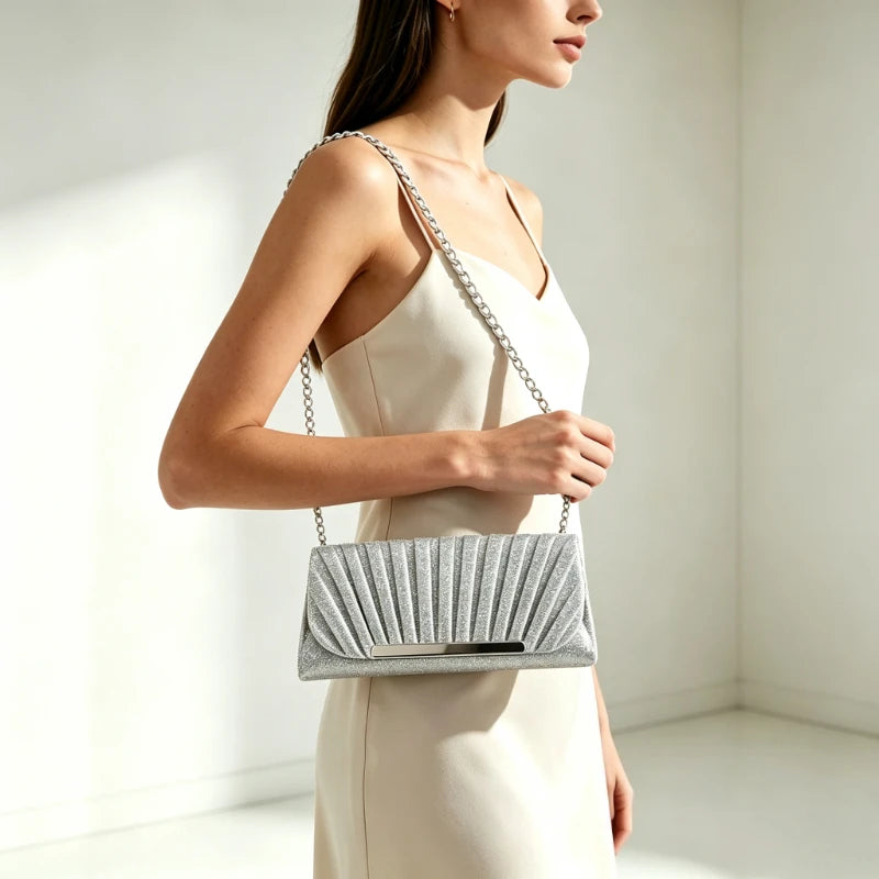 Luxury Shimmer Envelope Clutch