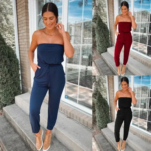 Chic Sleeveless Open-Back Jumpsuit