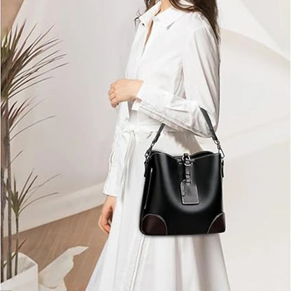 The Elena Structured Vintage Bucket Bag