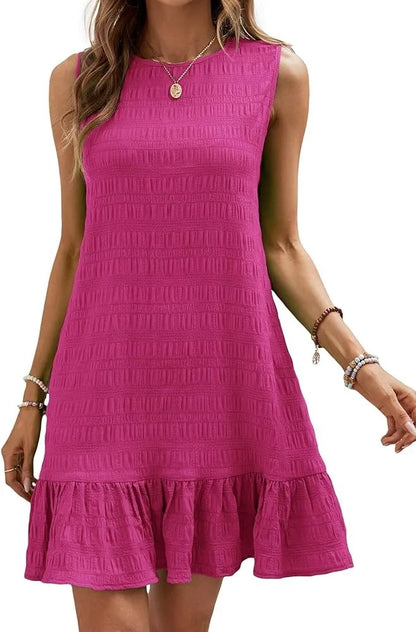 Breezy Ruffle-Hem Shift Dress
