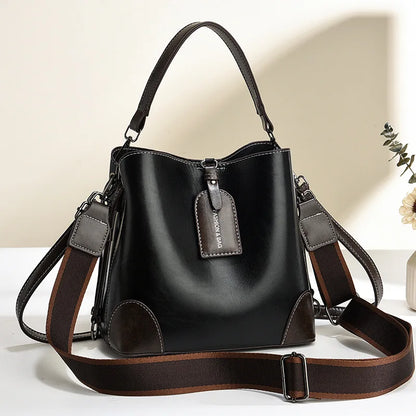 The Elena Structured Vintage Bucket Bag