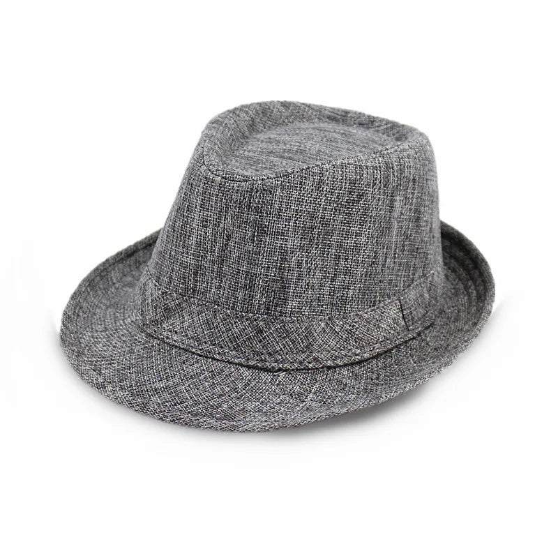 Classic Linen Fedora Hat