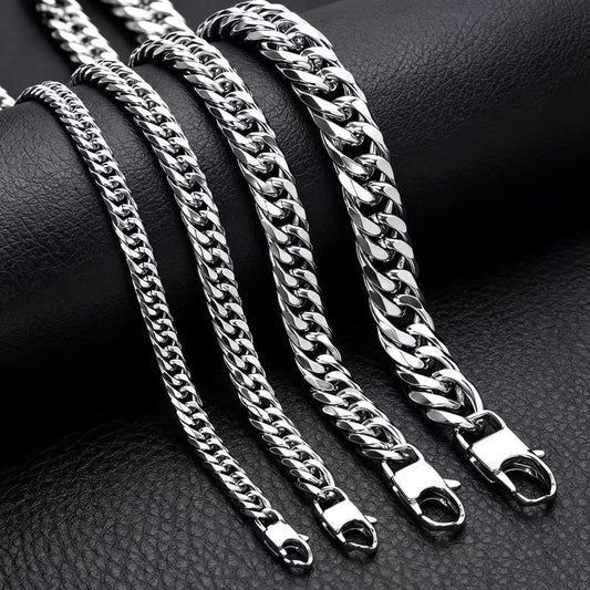 Waterproof Cuban Link Chain & Bracelet Set