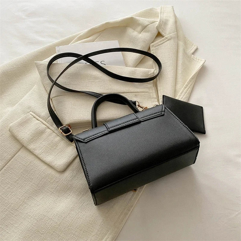 Structured Buckle Top-Handle Mini Bag