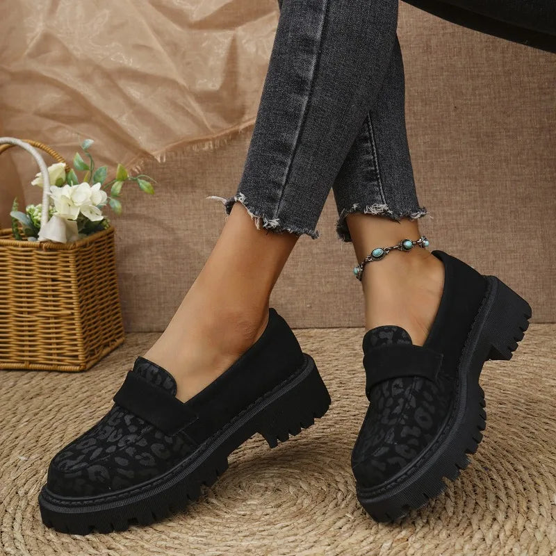 Urban Leopard Platform Loafers