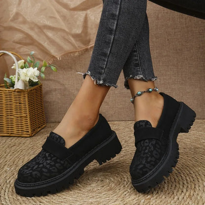 Urban Leopard Platform Loafers