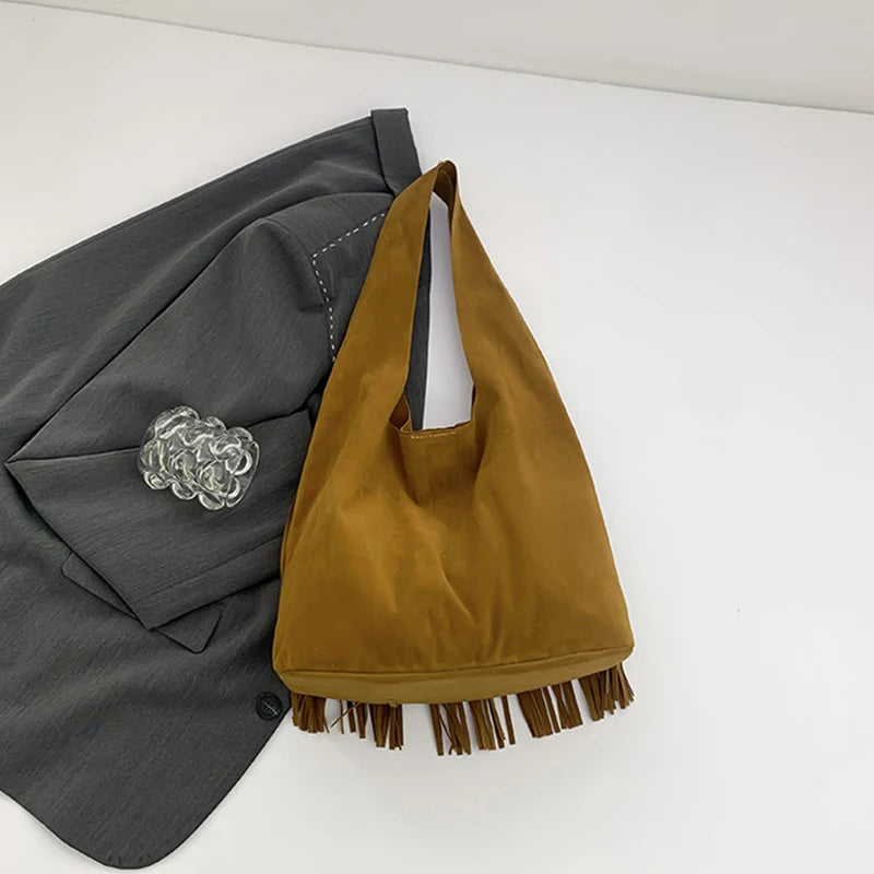 The Muse Soft Fringe Hobo Bag