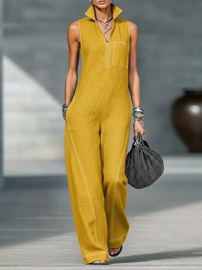 Elegant High Street Linen Jumpsuit