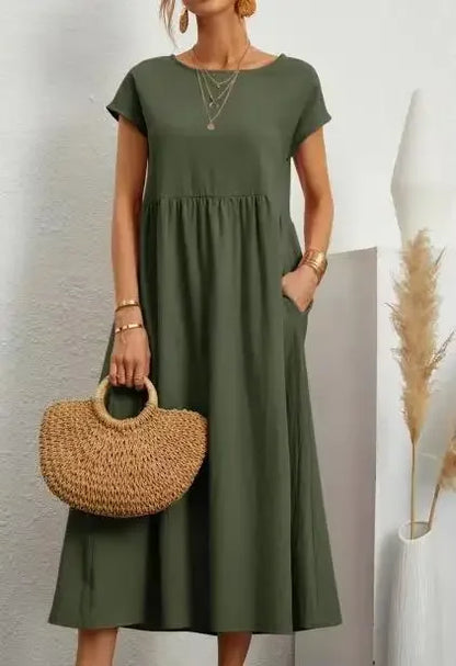 Elegant Summer Linen Dress