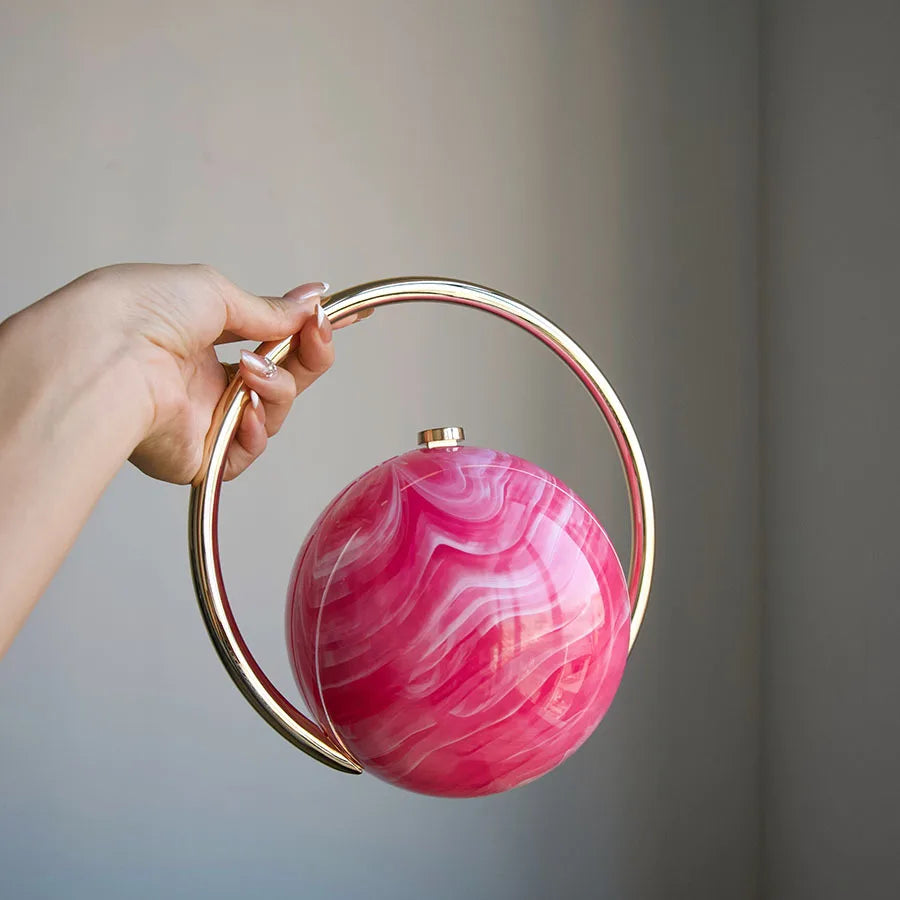  The Orb Marble Sphere Clutch