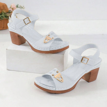 Chic Adjustable Strap Wedge Sandals