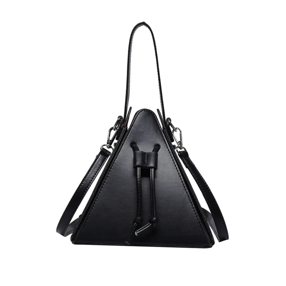 Geo Triangle Drawstring Bucket Bag