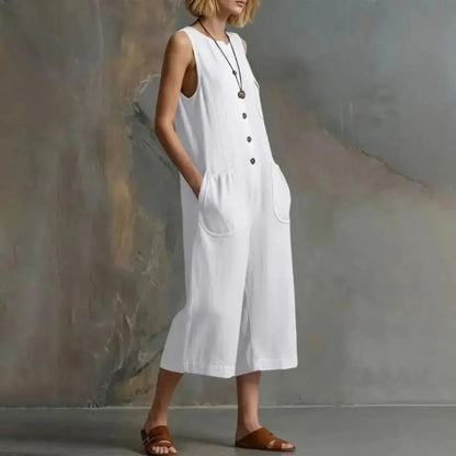 Effortless Breeze Wide-Leg Linen Jumpsuit