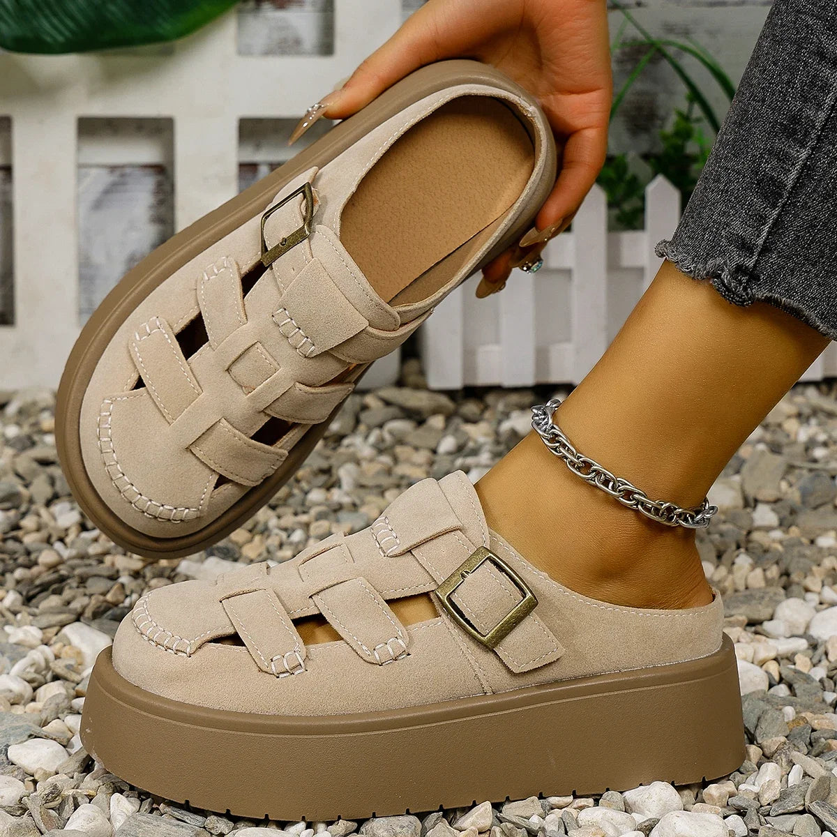 Woven Trail Platform Fisherman Sandals