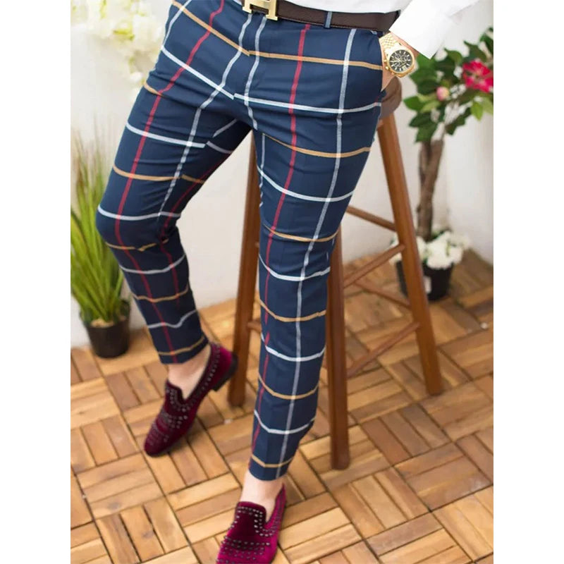 Smart Print Slim Pencil Pants
