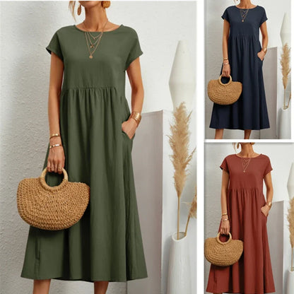 Elegant Summer Linen Dress