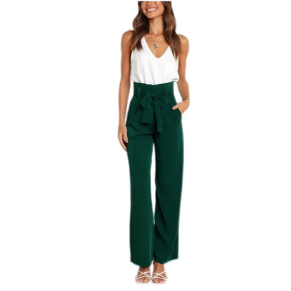 High Waist Belted Pants