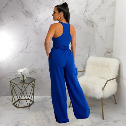 Casual Two Piece Wide Leg Set