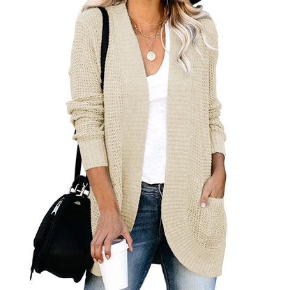 Knitted Open Front Cardigan