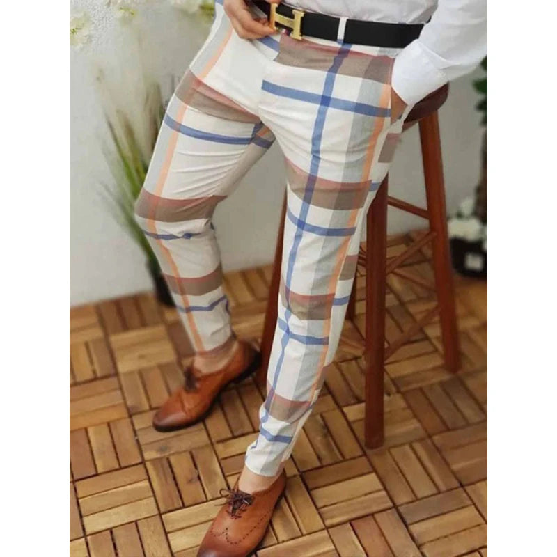 Smart Print Slim Pencil Pants